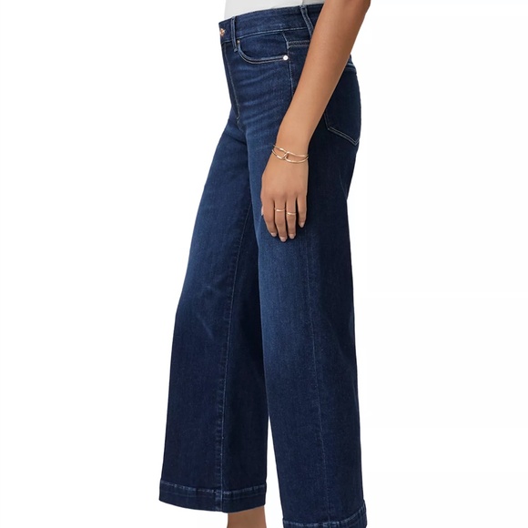 Paige Anessa Cropped Wide Leg Jeans - Symbolism Wash, Size 28 - Picture 1 of 11